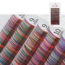 Pestañas artificiales de color D rizado 8–14 mm grosor 0,07 mm pestañas individuales de volumen para extensión de pestañas profesional 15