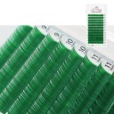 Pestañas individuales artificiales de color C rizado 8–14 mm grosor 0,07 mm Pestañas adhesivas finas para extensión de pestañas 10
