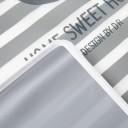 Pesukoneen suojapeite 62 x 55 x 86 cm Harmaavalkoinen peura-kuviointi Tyylikäs vetoketjullinen suojus etukuormattavalle pesukoneelle 3