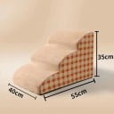 Pet Steps Checkered Pattern 3 Steps 40x55x35 cm Fabric Steps for Bed and Sofa for Dogs and Cats 4