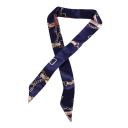 Petit long fin foulard 4 × 100 cm Imprimé féminin Foulard multifonctionnel mode pour la tête Bandeau pour cheveux Décoration de poignée de sac 5