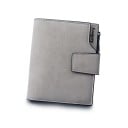 Petit portefeuille pour femmes en simili cuir 12 x 9,8 cm Poche zippée Compartiments pour cartes Fenêtre pour document Fermeture 13