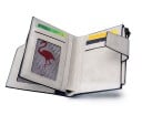 Petit portefeuille pour femmes en simili cuir 12 x 9,8 cm Poche zippée Compartiments pour cartes Fenêtre pour document Fermeture 20