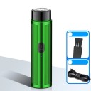 Petit rasoir électrique pour hommes et femmes Rasoir portable avec tête rotative en acier inoxydable Rasoir de voyage rechargeable avec indicateur de batterie 9,2 x 2,2 cm 3