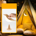 Petite lampe en forme d'oiseau avec commande tactile, 3 températures de lumière, chargement USB, lampe LED suspendue et de table avec base 2