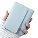 Petite porte-monnaie pour femmes 11,5 x 9 x 1,5 cm Fermeture à clip Cuir synthétique Plusieurs couleurs Solution compacte pour un usage quotidien 13