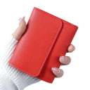 Petite porte-monnaie pour femmes 11,5 x 9 x 1,5 cm Fermeture à clip Cuir synthétique Plusieurs couleurs Solution compacte pour un usage quotidien 9