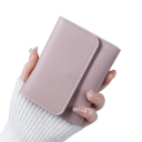 Petite porte-monnaie pour femmes 11,5 x 9 x 1,5 cm Fermeture à clip Cuir synthétique Plusieurs couleurs Solution compacte pour un usage quotidien 12