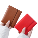 Petite porte-monnaie pour femmes 11,5 x 9 x 1,5 cm Fermeture à clip Cuir synthétique Plusieurs couleurs Solution compacte pour un usage 6
