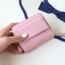 Petite portefeuille en cuir pour femme avec pompon M275 3