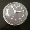 Petites horloges analogiques avec ventouse pour surface lisse Cadran avec chiffres bien visibles Aiguille des secondes Couvercle transparent 6