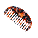 Pettine arrotondato in acetato per capelli a forma di mezzaluna con denti larghi Pettine da viaggio colorato per districare capelli bagnati e asciutti 2