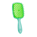 Pettine da donna per capelli annodati 20,5 cm Pettine in plastica per capelli bagnati e ricci Design scintillante Massaggio del cuoio capelluto 3