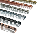Pettine da parrucchiere per taglio capelli 17,8 x 2,4 x 2 cm Pettine professionale in alluminio Denti fini per separazione Styling capelli 3