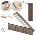 Pettine pieghevole 2 in 1 con specchio a forma di cioccolato Accessorio cosmetico compatto e piatto 2
