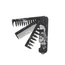 Pettine pieghevole da tasca 22,2 x 3 x 3 cm 4 in 1 con denti larghi, fitti e modellanti per capelli e barba, pratico pettine da tasca 2