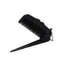 Pettine pieghevole per capelli 9–16,5 cm Pettine mini in plastica antistatico con motivo farfalle Punta professionale Pettine da tasca nero con laccetto 4