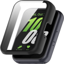 Pevne etui na zegarek dla Samsung Galaxy Fit 3 Ochronna obudowa z hartowanym szkłem 360° ochrona wyświetlacza i ramki wstrząsoodporna obudowa 3