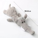 Pfeifende Plüschspielzeug für Hunde grauer Elefant 40 cm interaktive strapazierfähige Kauspielzeug aus Polyester und Baumwolle für kleine und mittelgroße Hunde 2