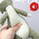 Pfeifende Plüschspielzeug für Hunde Wolf 40 cm interaktives strapazierfähiges Kauspielzeug aus Polyester und Baumwolle für kleine und mittelgroße 2