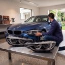 Phares avant LED pour BMW série 3 F30 avec feux de jour Angel Eyes, 2 pièces, full LED, noirs, pour véhicules avec xénon d'origine 2012–2019 5