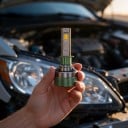 Phares LED H1, ampoules avec contrôle via application Bluetooth, 1500 W, 3000–8000 K, puces CSP, aluminium, vertes, pour voiture 12V/24V 2