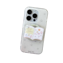 Phone Holder for iPhone 16 3D Cosmetic Mirror with Book Plastic Stand for Mobile and Make-up 3