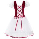 Φορέματα χορού για κορίτσια με φούστα από τούλι και κορδόνι από πολυεστέρα, σπάντεξ, βαμβάκι, λάκρα, ρούχα για μπαλέτο και παραστάσεις 2