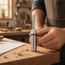 Φρέζα CNC για αυλακώσεις 6 x 28 mm Στελέχωση 12,7 mm Τρεις κοπτήρες από σκληρό μέταλλο TCT Ευθεία φρέζα για επάνω φρέζα Ασημί Ξύλο και μοριοσανίδες 4