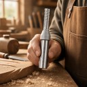 Φρέζα για ημι-αυλάκια και αυλάκια 8 x 28 mm Τριπλή λεπίδα TCT Στεφάνι 12,7 mm 1/2 ίντσας Σκληρός κράμα Ευθεία CNC φρέζα Ασημί Ξύλο και μοριοσανίδα 6