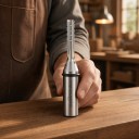 Φρέζα για πάνω φρέζα 6 x 30 mm Ευθεία τριπλή κοπή Στελέχωση 1/2 ίντσας 12,7 mm Λεπίδες από σκληρό κράμα TCT CNC Ασημί Ξύλο και μοριοσανίδες 4