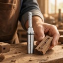 Φρέζα Ξυλουργού 6 x 24 mm Ευθεία Τριπλή Τεμαχίων TCT Στελέχωση 12,7 mm 1/2 ίντσας Σκληροί κόπτες Άνω φρέζα και CNC Ασημί Ξύλο και πάνελ 6