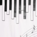 Piano Motif Shower Curtain 6