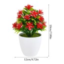 Pianta artificiale colorata in vaso 1 pz Piccole fioriture Albero finto Decorazione da tavolo Decorazione per matrimoni Casa Hotel Ufficio 2