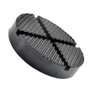 Piastra di gomma per sollevatore 12,5 x 12,5 x 2,6 cm Piastra di sollevamento rotonda con scanalatura a croce Protezione del bordo dell'auto 4