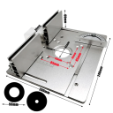 Piastra di lavoro in alluminio 20 x 24 cm Piastra per fresatura Strumento per lavorazione del legno per foratura e taglio precisi durante il lavoro con il legno 2