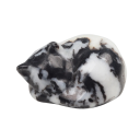 Piatra minerală sculptată în formă de pisică 4 cm mineral natural figură decorativă din piatră pentru colecționari și interior 11