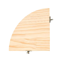Piattaforma angolare in legno per pappagalli Piattaforma in legno per gabbia 17 x 17 cm 1