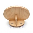 Piattaforma rotonda in legno per gatti da finestra 30 x 25 cm Con ventose senza forature Legno massello Posto di osservazione su vetro e parete 3