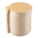 Piattini di carta dorati per dolci 100 pz Piattini rotondi con impugnatura per tortine e dessert Diametro circa 8 cm Per servire e trasportare 1