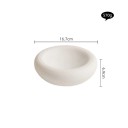 Piatto fondo in ceramica rotondo spesso 16,7 cm di diametro ceramica bianca ciotola per zuppe e servizio di piatti 2