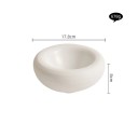 Piatto fondo in ceramica rotondo spesso 17,8 cm di diametro 8 cm di altezza ceramica bianca ciotola per zuppe e servizio 2