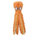 Pibende plyslegetøj til hunde 32×8 cm Octopus Interaktivt legetøj med lyd Holdbart plyslegetøj til at tygge og hente 8