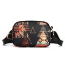 Piccola borsa a tracolla da donna con stampa Più scomparti con zip Larga tracolla con fibbia in metallo e moschettoni Nylon e poliestere 17 x 12 x 8 5