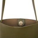 Piccola borsa a tracolla da donna Forma piatta e semplice Chiusura metallica Tracolla sottile 52 cm Pelle PU Dimensioni 15 x 20 cm 11