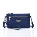 Piccola borsa a tracolla da donna in nylon e poliestere Tasca frontale con zip Manico per polso e tracolla 22 x 12 x 6 cm 6