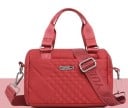 Piccola borsa a tracolla da donna Motivo trapuntato Due maniglie corte e una larga tracolla regolabile con moschettoni Nylon e poliestere 20 2