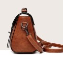 Piccola borsa da donna a mano e a spalla Borsa in ecopelle con patta Chiusura metallica Tracolla rimovibile Dimensioni 22 x 15 x 10 cm 6