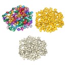 Piccole campanelle tintinnanti per creazioni e decorazioni 100 pz Dimensione 6 mm Lega metallica lucida Anello per facile infilatura 5