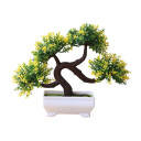 Piccolo albero artificiale in vaso 1 pz Pianta decorativa in plastica simulata Fiore finto Decorazione da tavolo Decorazione da giardino per casa e hotel 3